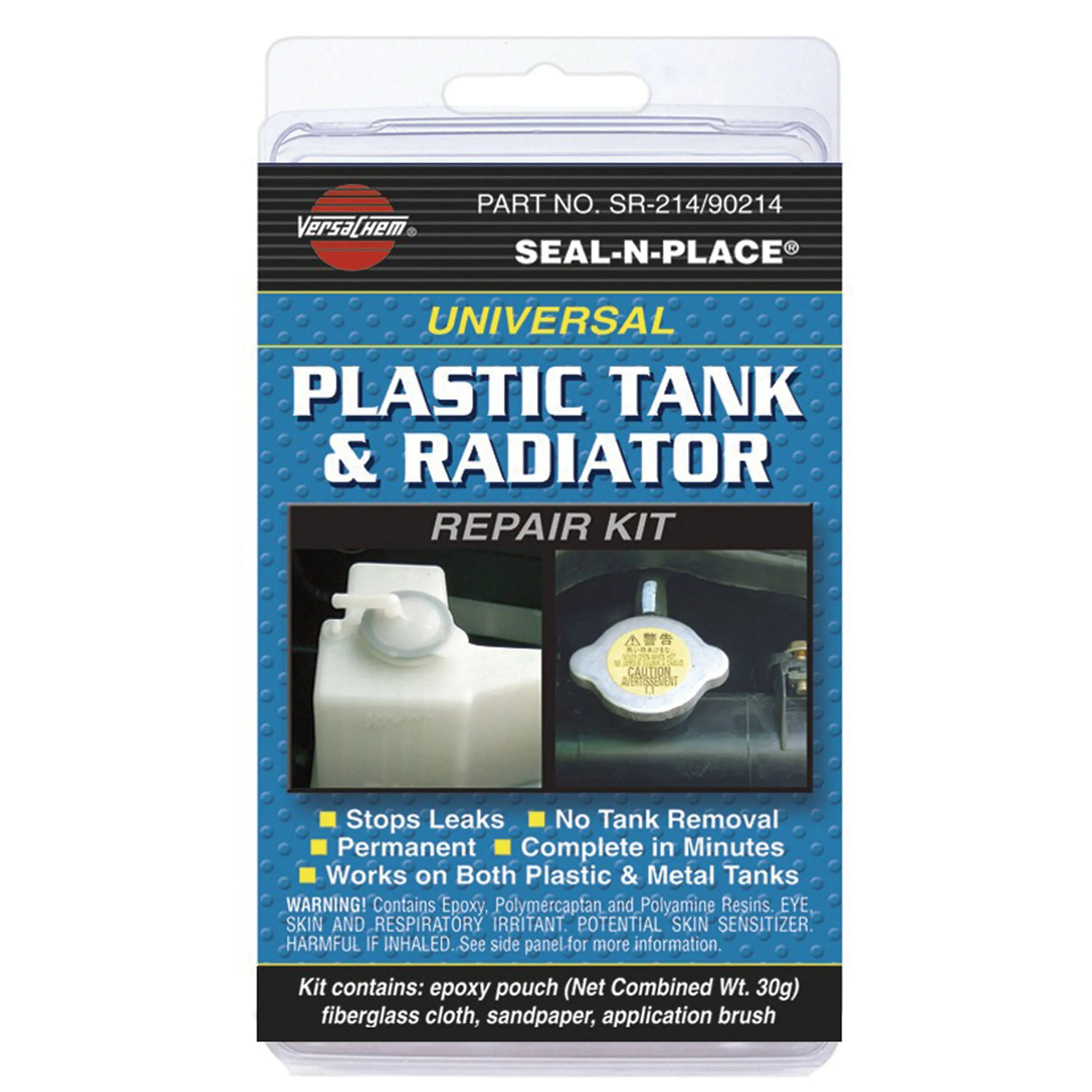 Three VersaChem 90214 Plastic Tank and Radiator Repair Kits - 30 Grams