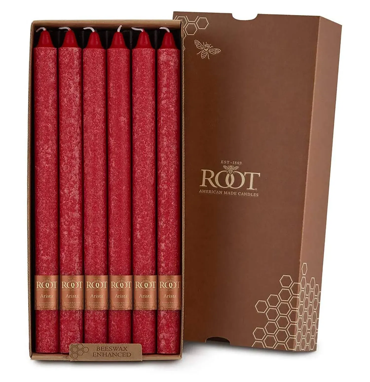 Root Timberline Arista Candle - 9" Red