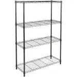 Ktaxon 4 Layer Wire Shelving Rack Metal Shelf Adjustable Unit Garage Storage, 35''L x 14''W x 55''H