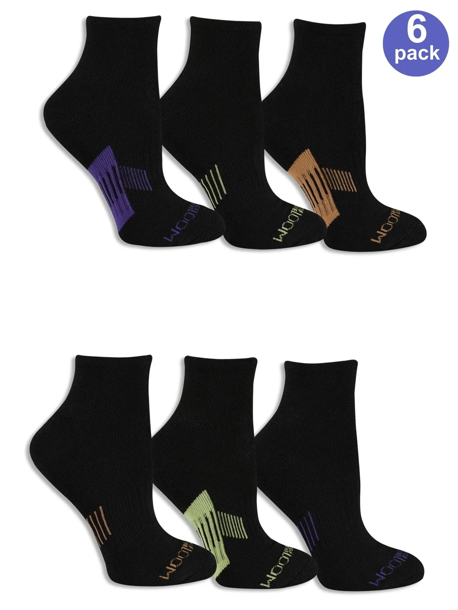 Fruit of the Loom Women's Everyday Active Ankle Socks (6 Pack)