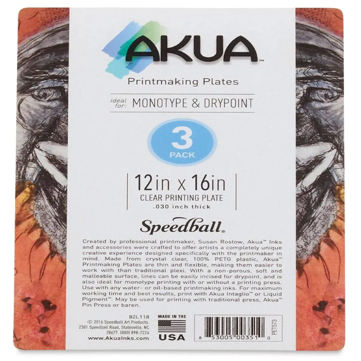 Akua 12" x 16" Printmaking Plates, 3-Pack