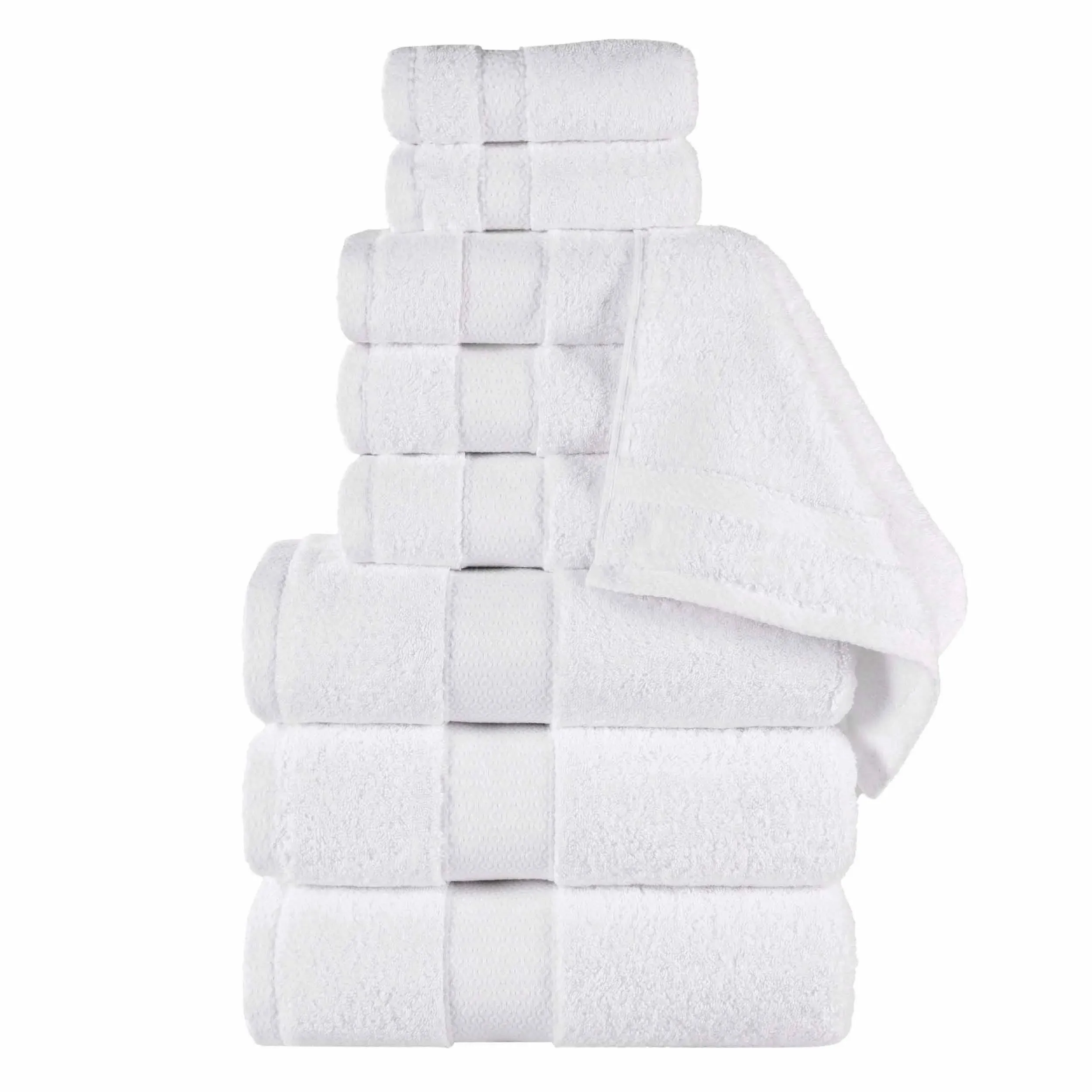 Niles Egyptian Giza Cotton Plush Heavyweight Soft 9 Piece Towel Set