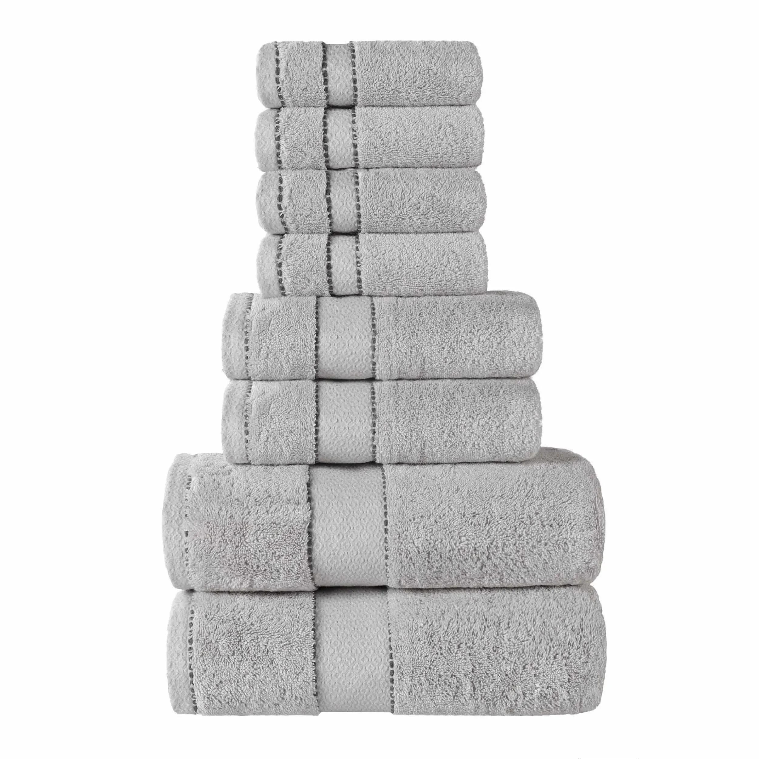 Superior Niles Egypt produced Giza Cotton Dobby Ultra-Plush Absorbent 8 Piece ...