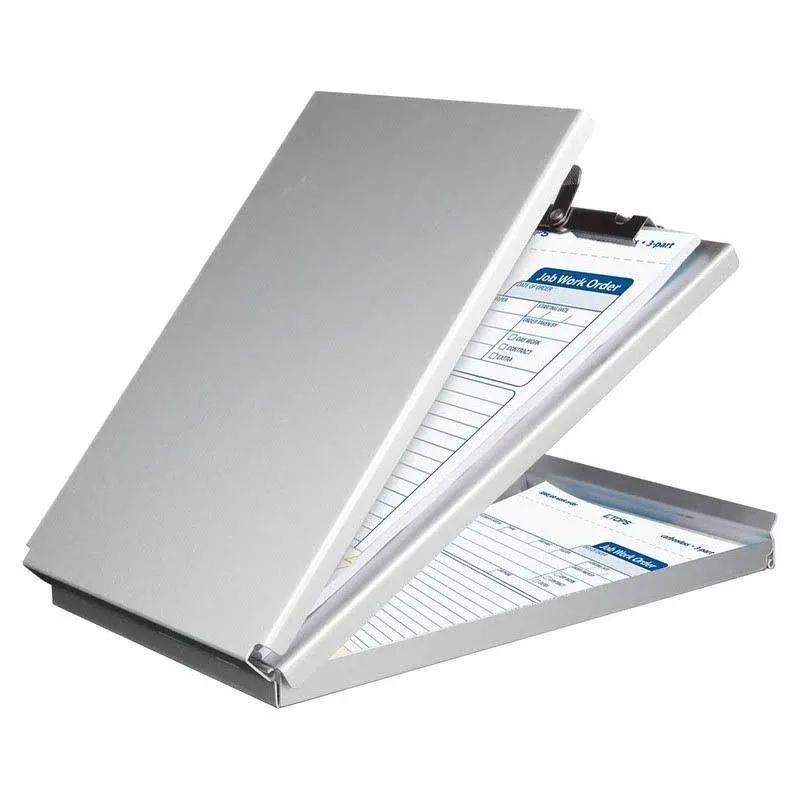 Sunnyclip Aluminum Clipboard with Storage (Memo Size), Recycled Metal Form Holde