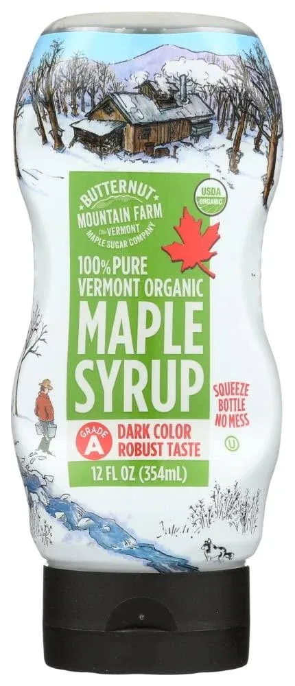 Butternut Mountain Farm 100% Pure Vermont Maple Syrup Dark, 32 fl oz