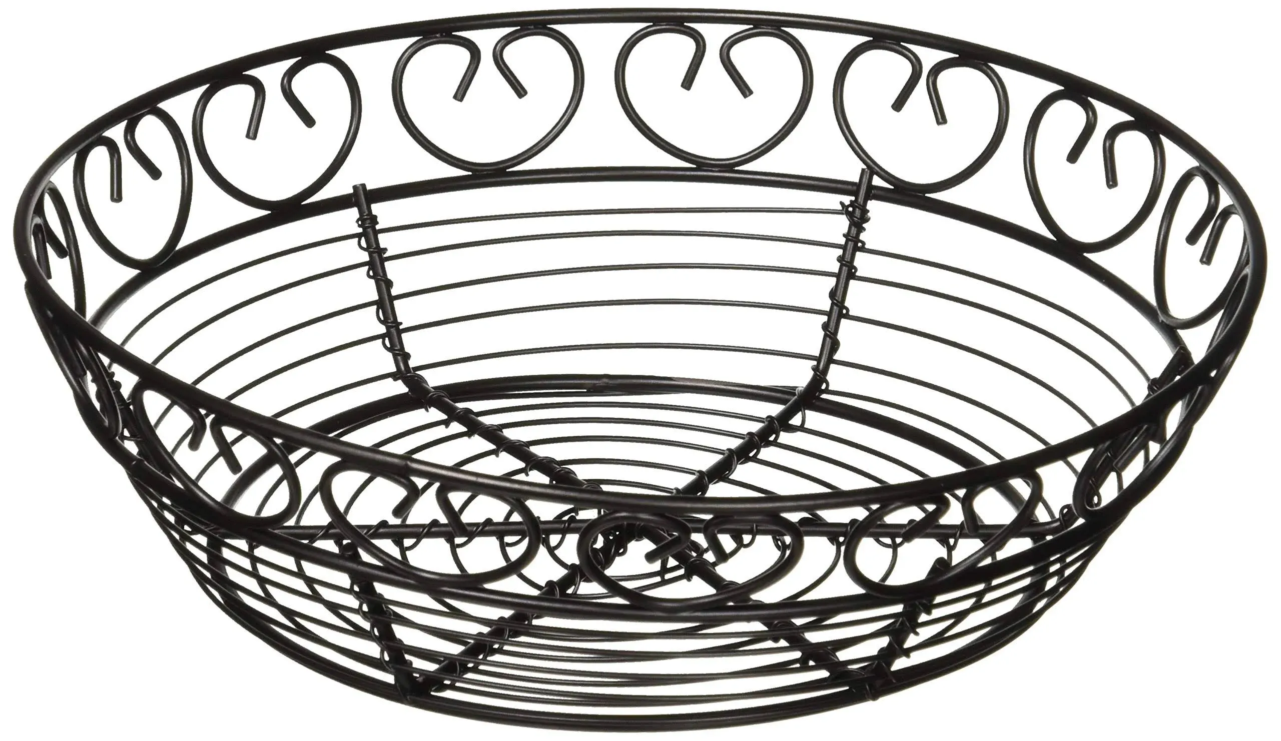 Winco WBKG-8R Round Wire Bread/Fruit Basket, 8&quot;