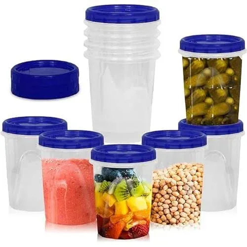 Twist Top Food Deli Containers Screw And Seal Lid 32 Oz Stackable Reusable 