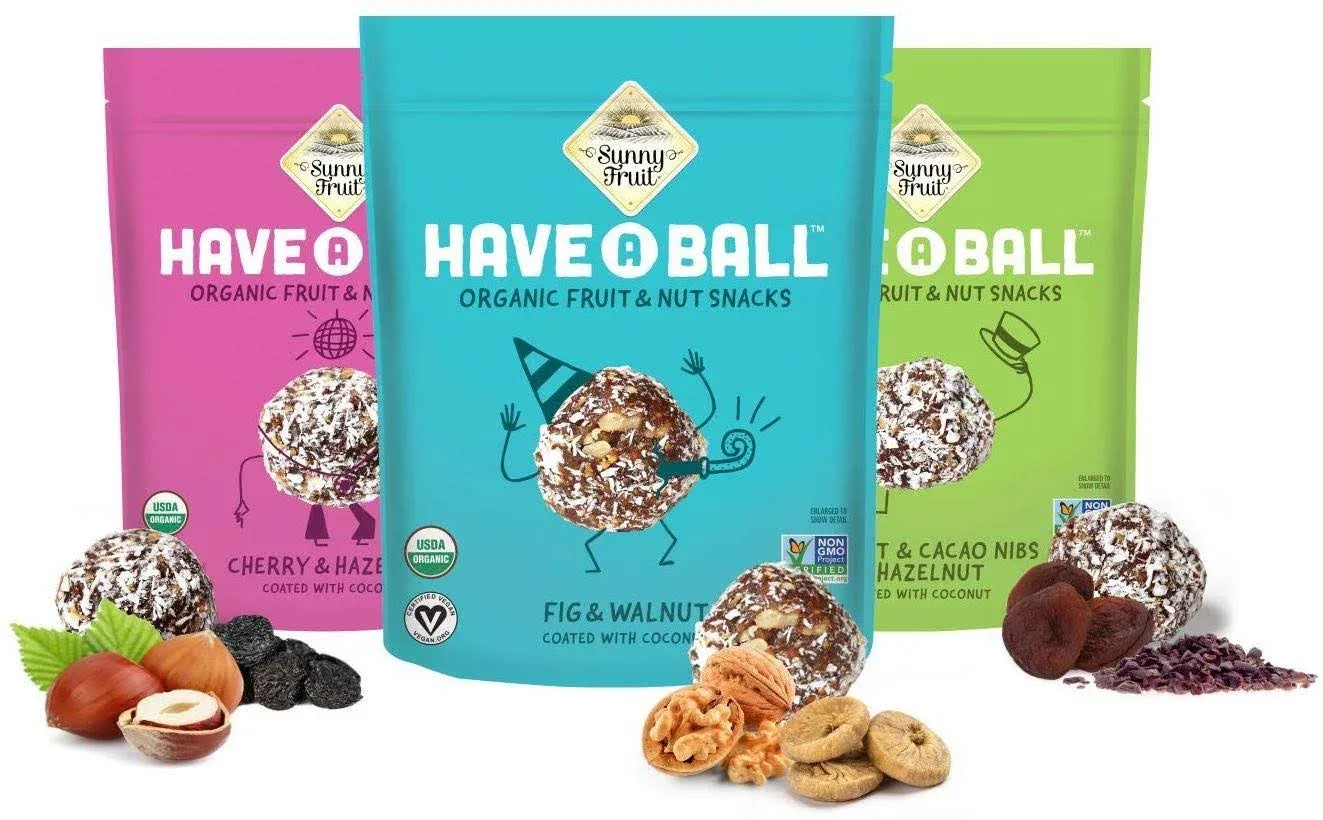 100% RAW Fruit & Nut Balls Variety 3-Pack - Have A Ball (3 x 9 Balls) - Whole Food Energy Snacks | NO Added Sugars or Preservatives | NON-GMO, VEGAN, GF & Kosher