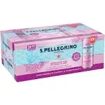 S.Pellegrino Essenza Dark Morello Cherry & Pomegranate Flavored Mineral Water with Natural CO2 Added, 11.15 Fl Oz Can (24 Pack)