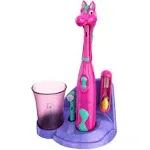 Colorful Animal-Themed Electric Toothbrush Set with Plaque Removal Brush Heads