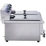 VEVOR 3000W Countertop Commercial Electric Deep Fryer with Dual Tanks