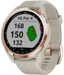 Garmin Approach S42, Golf Watch, Rose Gold w/ Light Sand