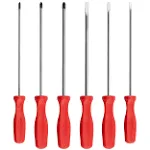 Tekton Long Hard Handle Screwdriver Set, 6-Piece (#1-#3,3/16-5/16 in.)