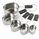 Norpro Grip-Ez Stainless Steel Measuring Cups, 5-Piece, Silver