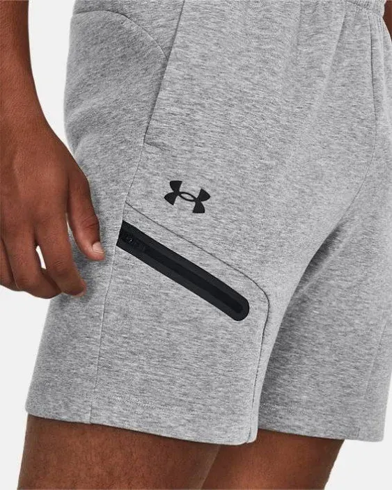 Men's Unstoppable Fleece Shorts - Gray, 3XLT, Under Armour