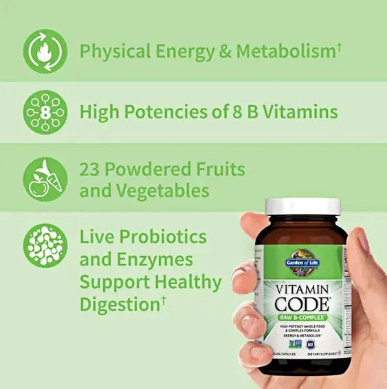 Garden of Life Vitamin Code Raw B-Complex Nutrient Formula, Capsules - 60 count