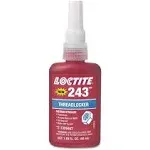 Loctite 1329467 243 Blue Medium Strength Threadlockers, 1.69 Ounces, 50 mL, 3/4" Thread