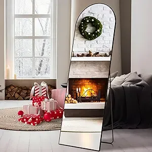 Sweetcrispy Arched Full Length Mirror Full Body Floor Mirror Standing Hanging or Leaning Wall