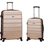 Rockland 2 PC Melbourne Spinner Travel Storage Lightweight Luggage Bag Set F225 