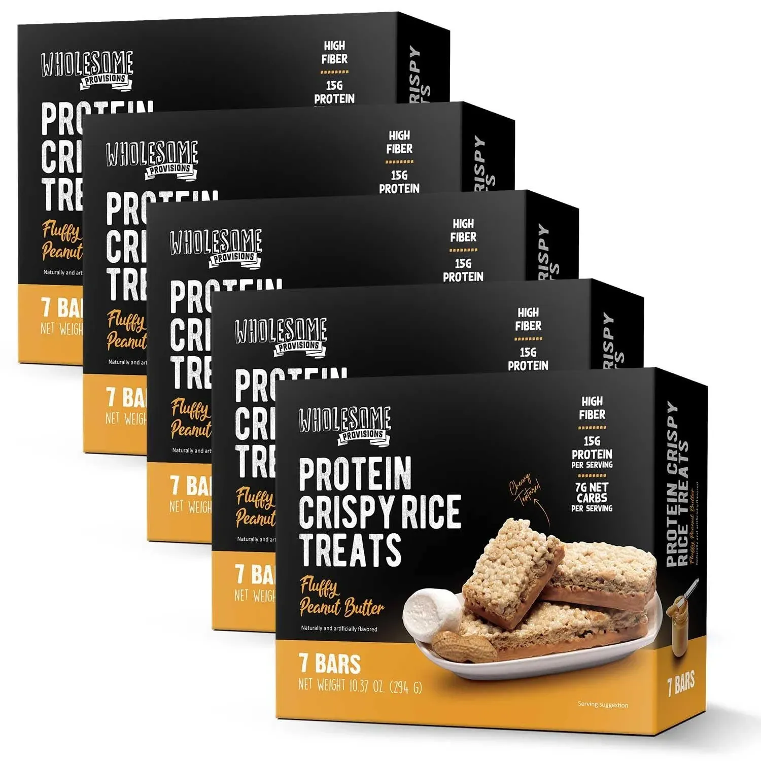 Protein Crispy Rice Treats, 15g Protein, 3g-7g Net Carbs, Low Carb, Fluffy, Soft ...