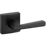 Baldwin Prestige Spyglass Matte Black Hall/Closet Door Lever with Microban Antimicrobial Technology 352SPLSQR514CP6