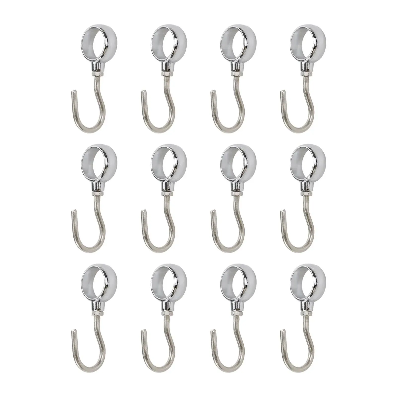 Rannb Stainless Steel Adjustable Wardrobe Rod Hook