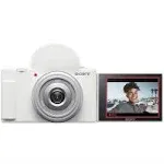 Sony ZV-1F Vlog Camera for Content Creators and Vloggers White