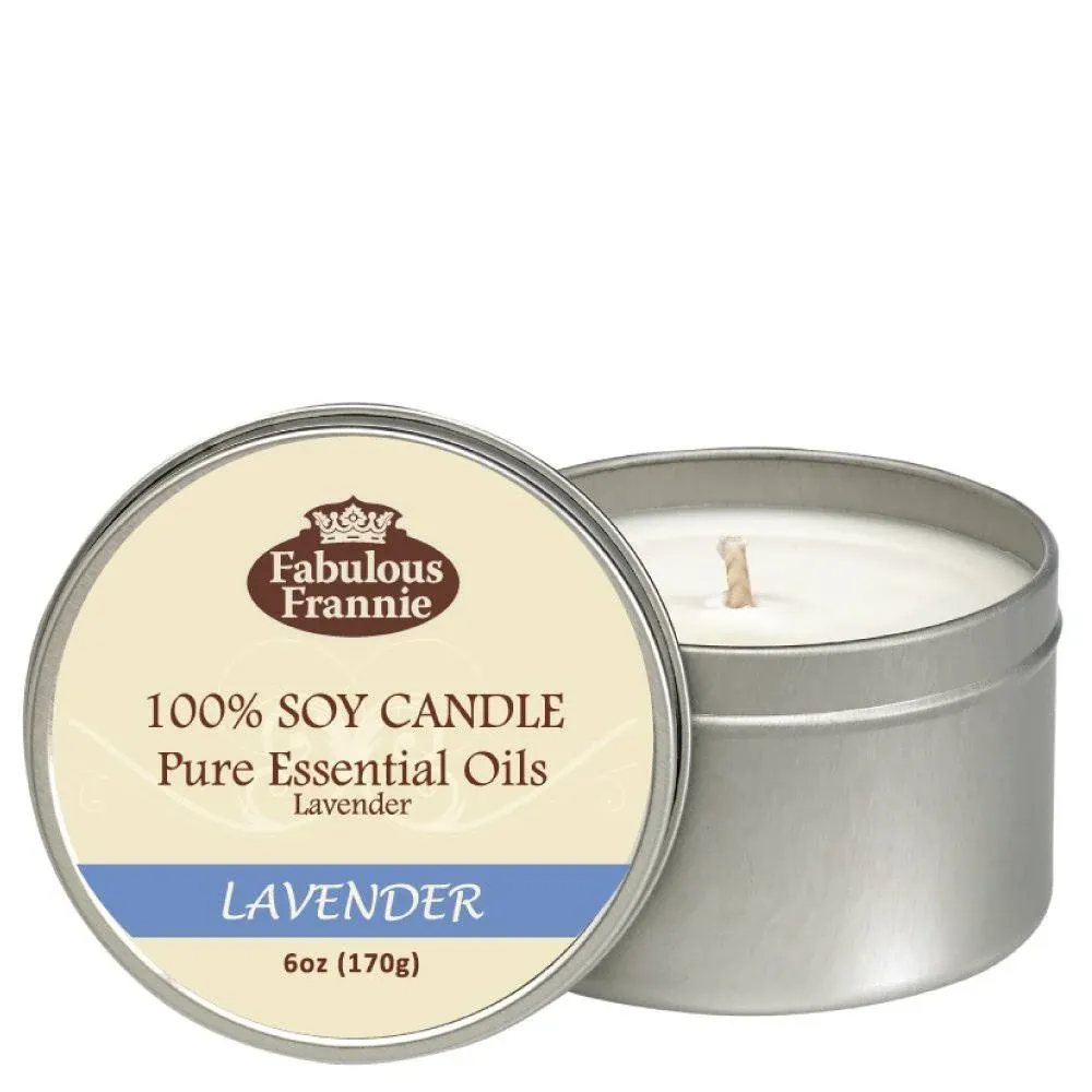 Lavender 6oz Soy Candle Essential Oil Fabulous Frannie B3G1, Free Ship 2+