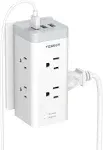 Multi Plug Outlet Extender with USB, TESSAN Surge Protector Splitter 3 USB Wall Charger, Multiple Expander for Travel, Home, College Dorm Room