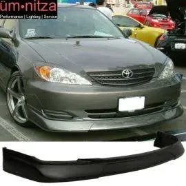 Fits 02-03 Toyota Camry Sedan VIP Style Front Bumper Lip Spoiler Unpainted PU