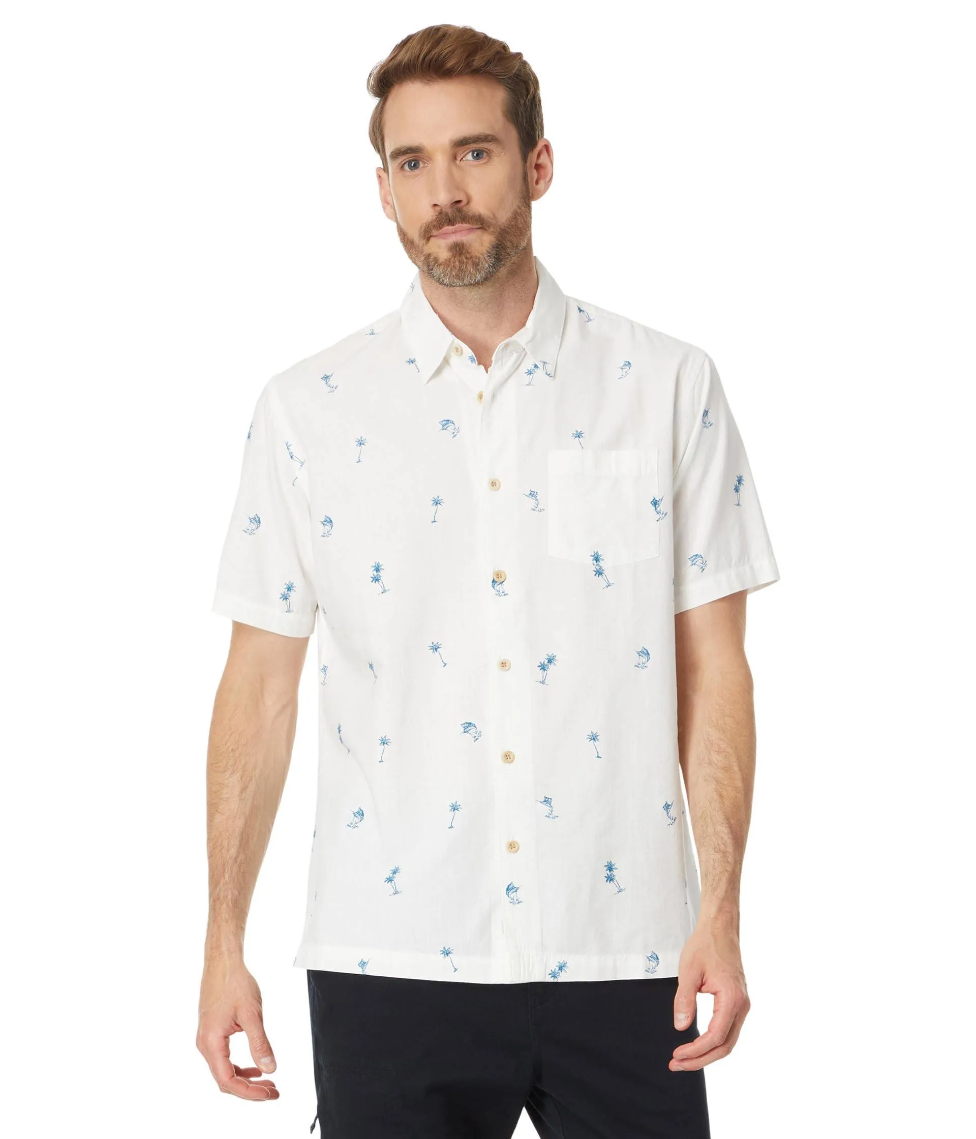 Quiksilver Men's Sail Palm Button Up Woven Top