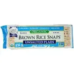 Edward & Sons Brown Rice Snaps, Organic, Unsalted Plain - 3.5 oz 100 g