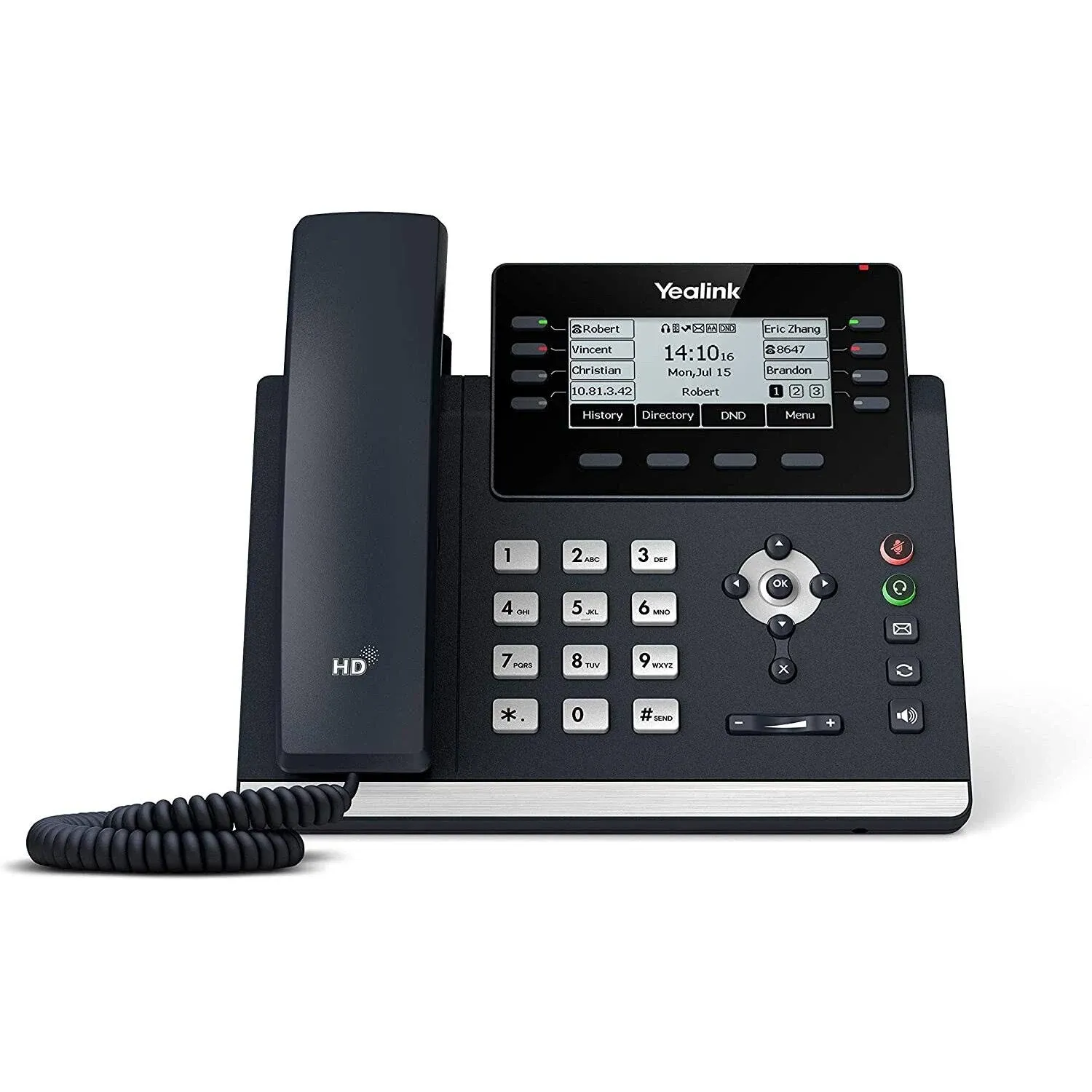 Yealink SIP-T43U Feature Rich IP PoE Corded Phone Optima HD Voice 3.7'' Display on OnBuy