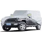 KouKou 6 Layers SUV Car Cover Waterproof All Weather, Universal Fit for Jeep Wrangler Unlimited JK JL/Commander, Subaru Outback, Cadillac SRX etc, Outdoor Sun UV Dust Protection. (181 to 190 inches)