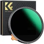 K&F Concept 58mm Variable ND Filter ND2- Nd400 High Definition Nano x Adjustable Fader Neutral Density Lens Filters(HD Nano-X Version)