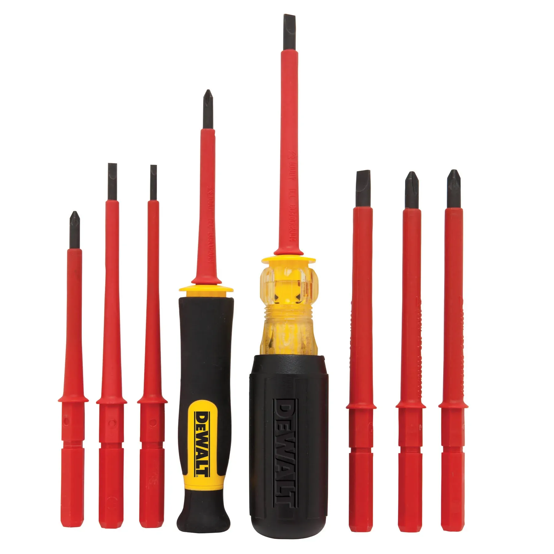 DeWalt DWHT66417 10-Piece Insulated Vinyl Grip Screwdriver Set