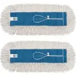 Nine Forty Industrial-Grade 24x5 Cotton Dust Mop Head Refills, Perfect Replacement for Busy Home, Gym, Industrial and Commercial Spaces, Heavy-Duty Mop for Janitorial & Housekeeping Needs - 2 Pack