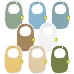 KeaBabies 8-Pack Urban Drool Bibs Daybreak