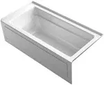 Kohler K-1948-RA Archer 66" x 32" Three-Side Integral Flange Bath with Right-Hand Drain - White