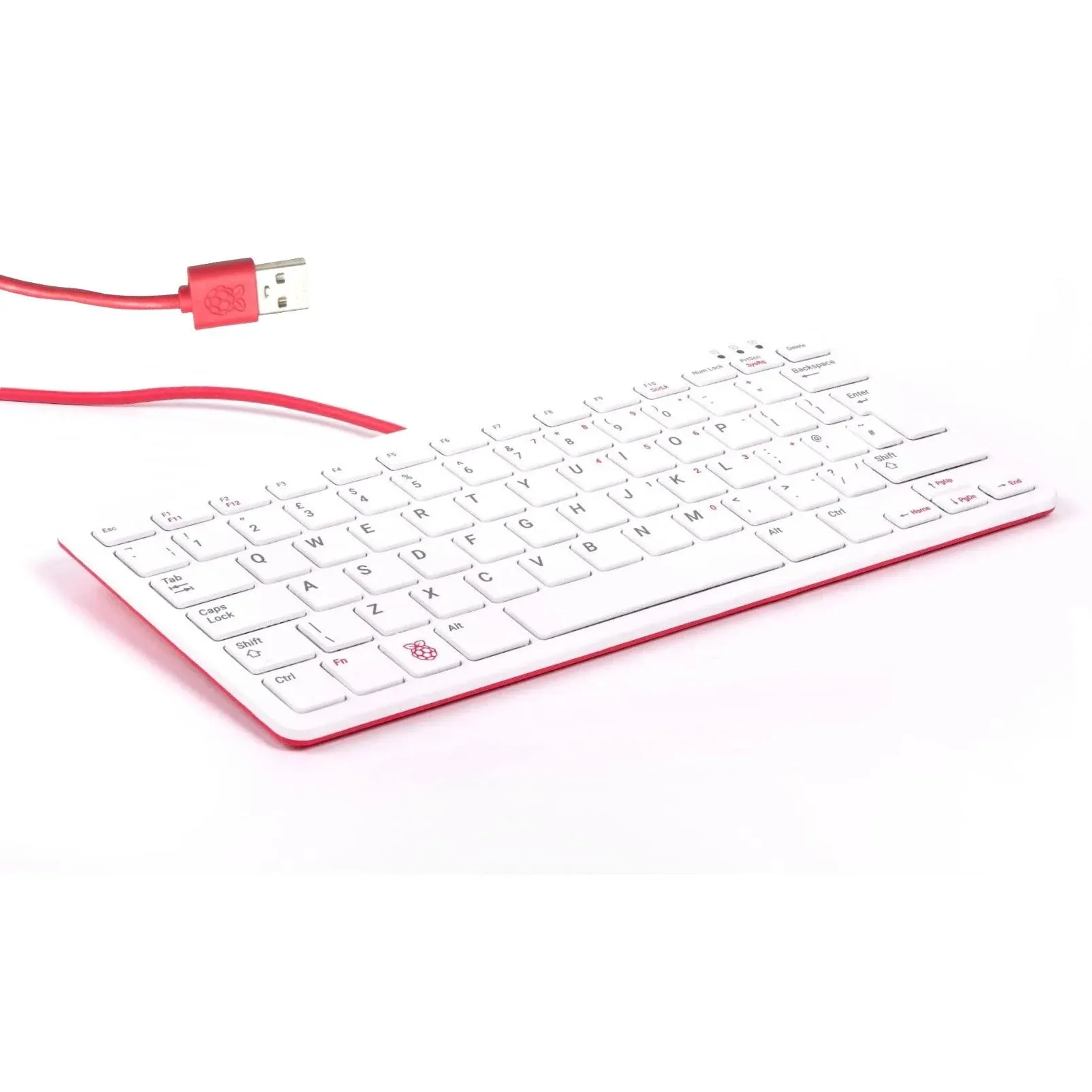 Raspberry Pi - Keyboard - USB - UK - White, Red