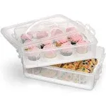 White 2-layer Cupcake and Cookie Carrier