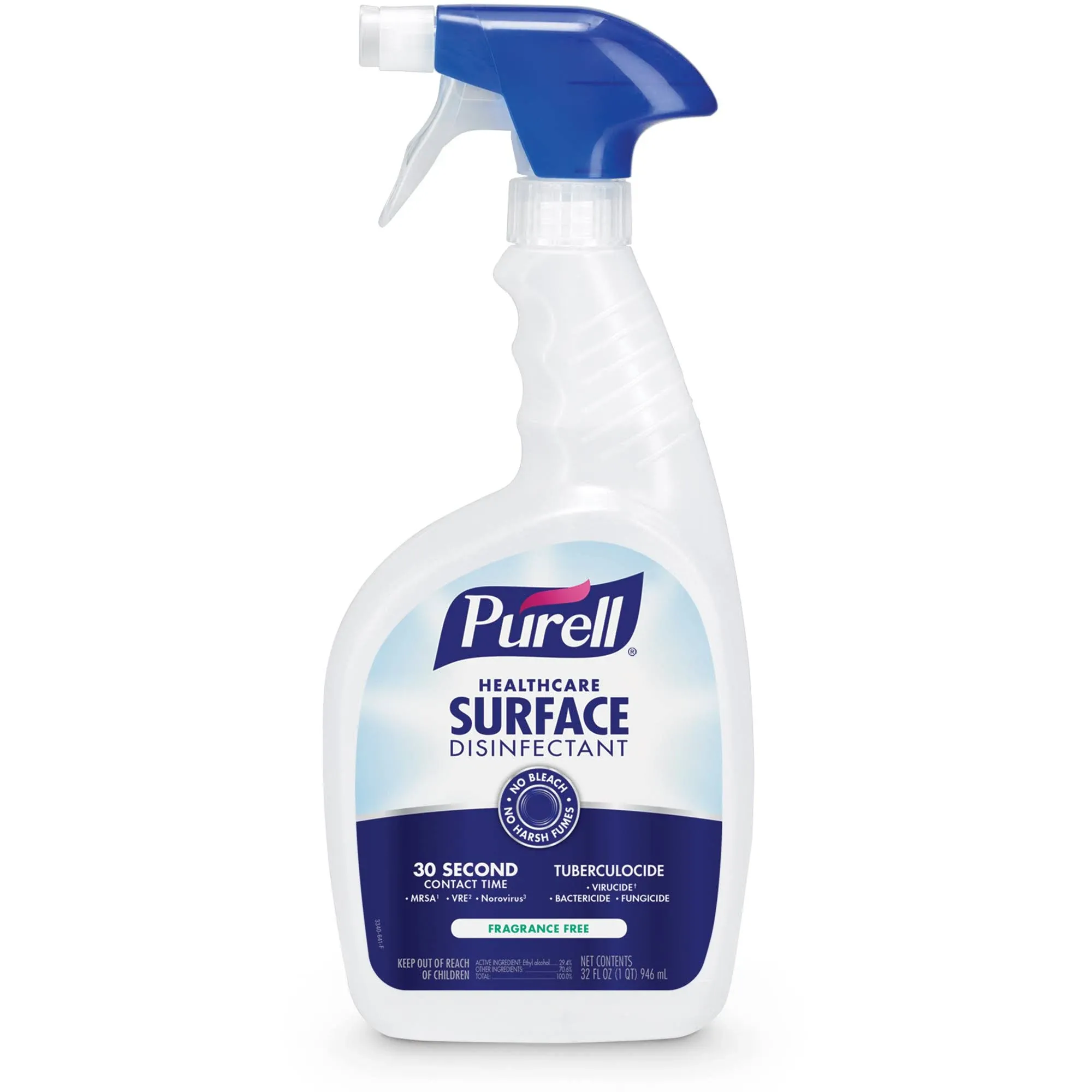 PURELL Healthcare Surface Disinfectant Spray, Fragrance Free, 32 fl oz Capped Bottle with Spray Trigger in Pack (Pack of 3) - 3340-03