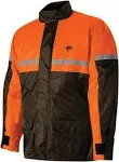 Nelson Rigg Stormrider Rain Suit; 100% Waterproof, Pants and Jacket Included with Reflective Striping (Orange/Black, 3X-Large)