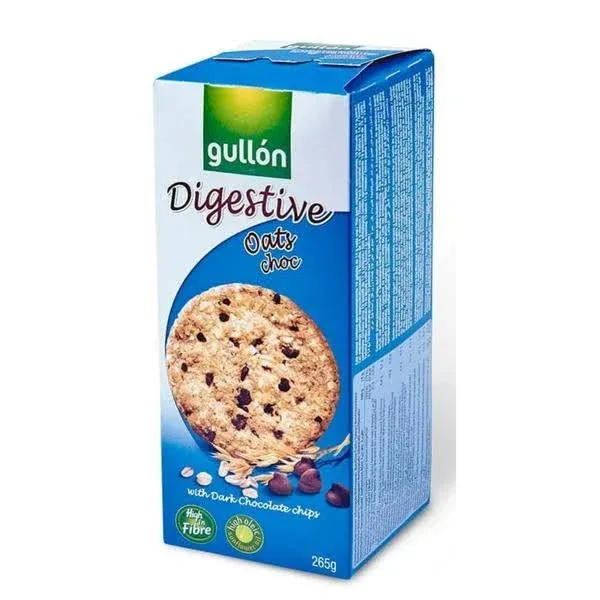 GULLON: Oats and Choco Digestive Biscuits, 15 oz