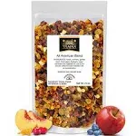 Traina Home Grown All American Sun Dried Fruit Blend - Diced Peaches, Cranberries, Blueberries, Apples, Golden Raisins, Non GMO, Gluten Free, Packed in Resealable Pouch (2 lbs)