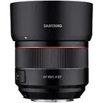 Samyang 85mm F1.4 High Speed Auto Focus Lens for Canon EF Mount, Black (SYIO85AF-C)