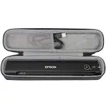 co2CREA Hard Case Replacement for Epson Workforce ES-50 ES-55R RR-60 RR-70W ES-65WR ES-60W DS-30 DS-70 DS-80 Portable Sheet-fed Document Scanner (Black)