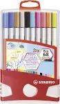 STABILO Premium Fibre-Tip Pen Pen 68 brush - ColorParade - 19 assorted Colors + 1 additional Black