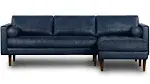 Napa Right-Facing Sectional Sofa in Midnight Blue | Poly & Bark