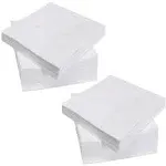 200 Count 2 Ply White Beverage Napkins Disposable Four Fold Cocktails Paper Napkins 9.8" X 9.8" unfolded for Party and Every Day Use